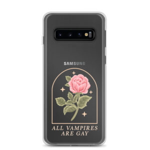 Pink Rose Clear Samsung Case