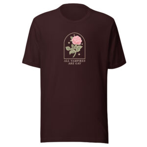 All Vampires Are Gay Pink Rose Tee